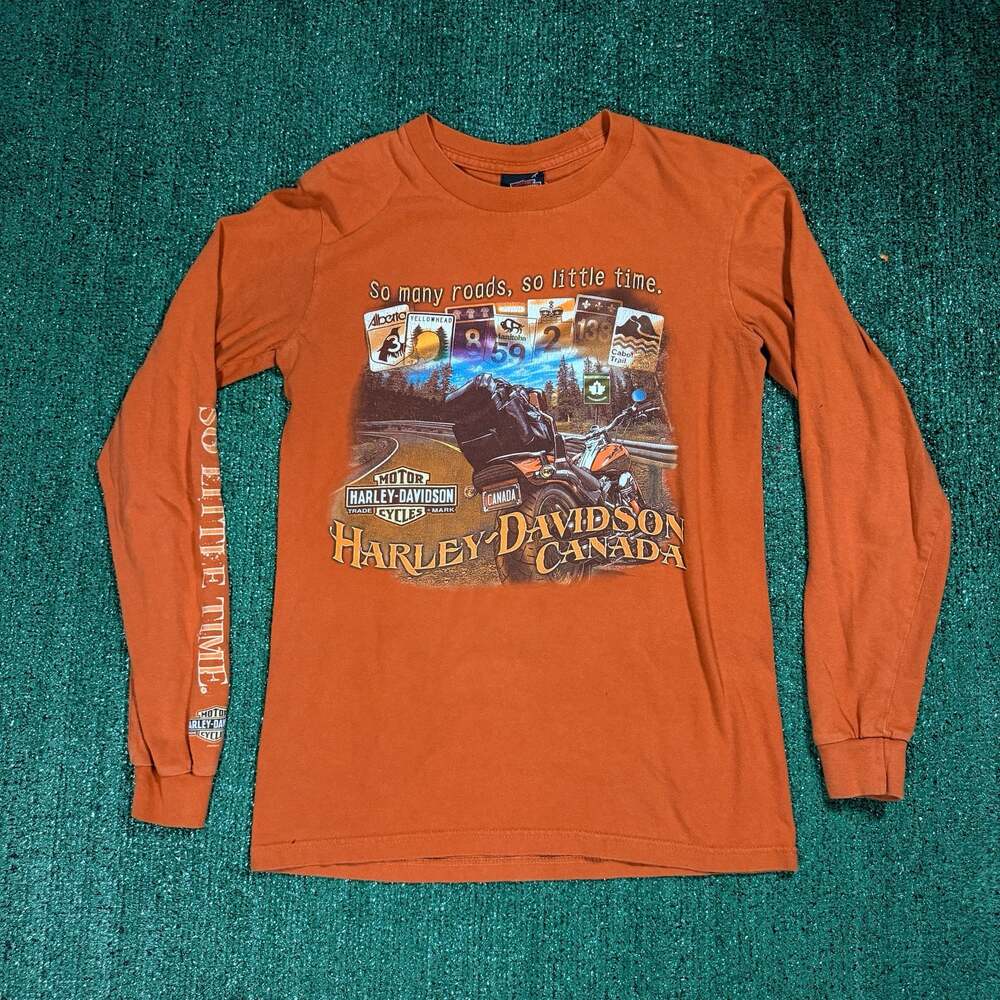 2013 Harley-Davidson Long Sleeve Shirt Men's Small Orange Canada